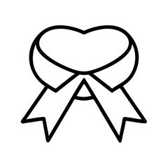 ribbon icon, ribbon line art - simple line art of ribbon, perfect for ribbon logos and icons