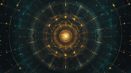 Abstract black background with Colorful circle lines. Digital future technology . Abstract business connection of lines from nodes innovation of communication in the network.