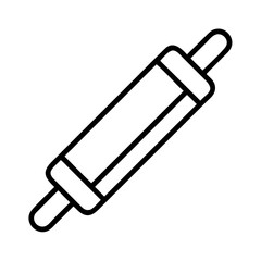 rolling pin icon, rolling pin line art - simple line art of rolling pin, perfect for rolling pin logos and icons