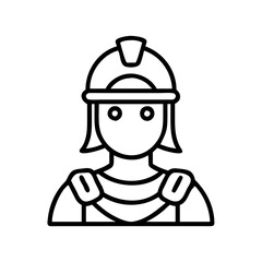 roman soldier icon, roman soldier line art - simple line art of roman soldier, perfect for roman soldier logos and icons