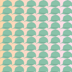 Seamless pattern with cap vector design.