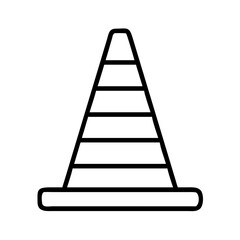 safety cone icon, safety cone line art - simple line art of safety cone, perfect for safety cone logos and icons