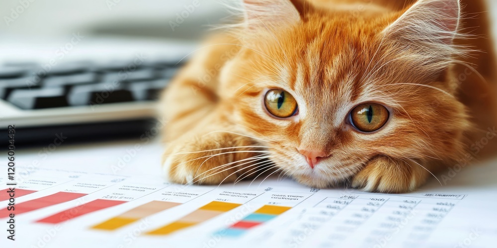 Fototapete financial presentation on budgeting with colorful charts and detailed insights, providing an engagin