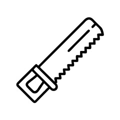 saw icon, saw line art - simple line art of saw, perfect for saw logos and icons