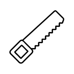 saw icon, saw line art - simple line art of saw, perfect for saw logos and icons
