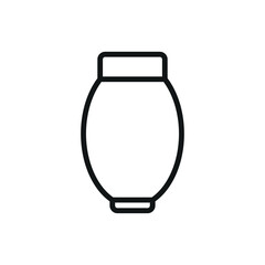Vase icon featuring clean lines and modern appeal, designed for use in floral arrangements, decorative themes, or branding related to home decor.