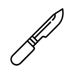 scalpel icon, scalpel line art - simple line art of scalpel, perfect for scalpel logos and icons