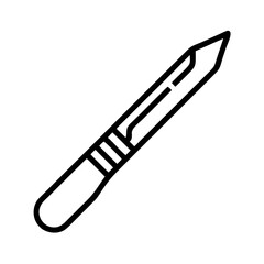 scalpel icon, scalpel line art - simple line art of scalpel, perfect for scalpel logos and icons