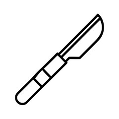 scalpel icon, scalpel line art - simple line art of scalpel, perfect for scalpel logos and icons