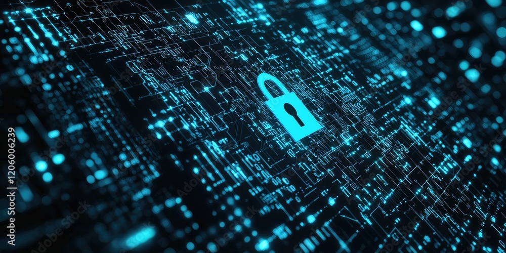 Poster infographic detailing the importance of data protection in finance, with clear visuals and education