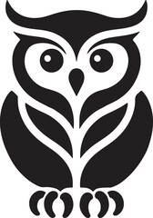 owl silhouette, owl vector image.