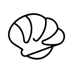 seashell icon, seashell line art - simple line art of seashell, perfect for seashell logos and icons