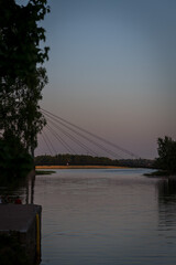 sunset and a bridge in helsinki