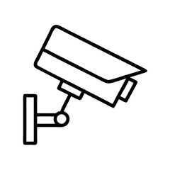 security camera icon, security camera line art - simple line art of security camera, perfect for security camera logos and icons