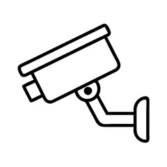 security camera icon, security camera line art - simple line art of security camera, perfect for security camera logos and icons