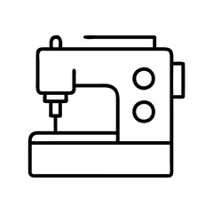 sewing machine icon, sewing machine line art - simple line art of sewing machine, perfect for sewing machine logos and icons
