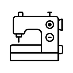sewing machine icon, sewing machine line art - simple line art of sewing machine, perfect for sewing machine logos and icons