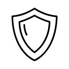 shield icon, shield line art - simple line art of shield, perfect for shield logos and icons