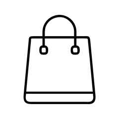 shopping bag icon, shopping bag line art - simple line art of shopping bag, perfect for shopping bag logos and icons