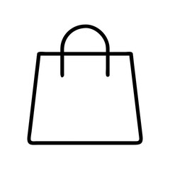 shopping bag icon, shopping bag line art - simple line art of shopping bag, perfect for shopping bag logos and icons