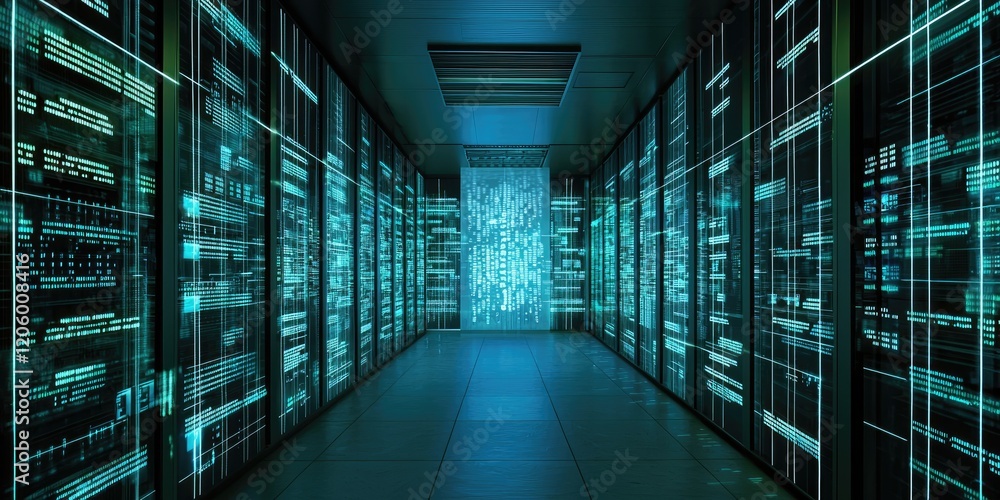 Poster Digital platform displaying data protection features in financial  ystems, offering a  ecure and user-friendly interface.