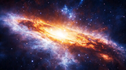 Obraz premium Exploring the Beauty of Nebulas and Distant Galaxies - Cosmic Abstract Visualization. nebula art, galaxies in space, cosmic imagery, abstract nebula, star formations, deep space ex