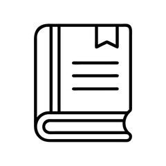 simple book icon, simple book line art - simple line art of simple book, perfect for simple book logos and icons