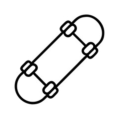 skateboard icon, skateboard line art - simple line art of skateboard, perfect for skateboard logos and icons