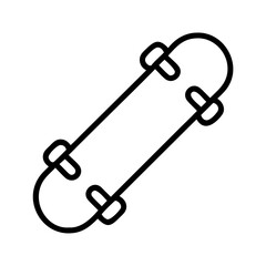 skateboard icon, skateboard line art - simple line art of skateboard, perfect for skateboard logos and icons