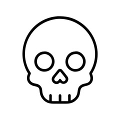 skull icon, skull line art - simple line art of skull, perfect for skull logos and icons