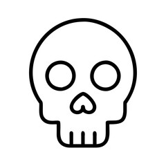 skull icon, skull line art - simple line art of skull, perfect for skull logos and icons