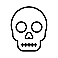 skull icon, skull line art - simple line art of skull, perfect for skull logos and icons