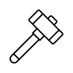 sledgehammer icon, sledgehammer line art - simple line art of sledgehammer, perfect for sledgehammer logos and icons