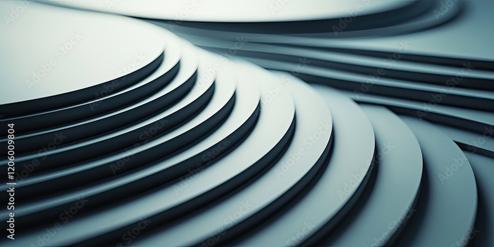 Aufkleber layered, overlapping circles with soft shadows and intricate details, perfect for dynamic geometric backgrounds.