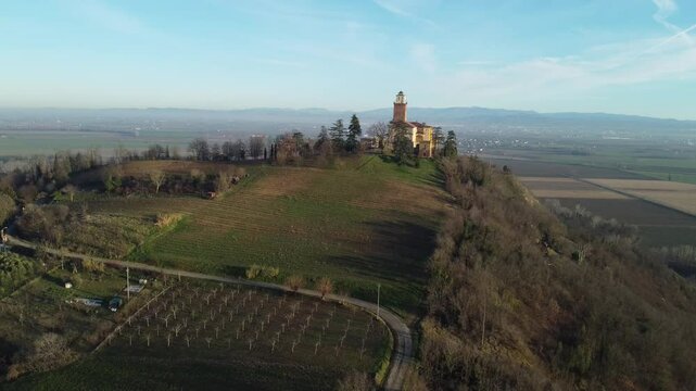 Montecastello dal drone -  Alessandria - Piemonte - Italia