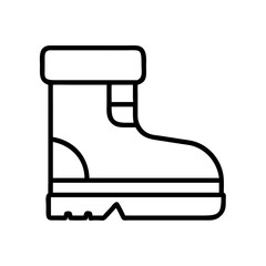 snow boots icon, snow boots line art - simple line art of snow boots, perfect for snow boots logos and icons