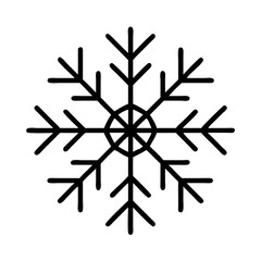 snowflake icon, snowflake line art - simple line art of snowflake, perfect for snowflake logos and icons