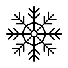 snowflake icon, snowflake line art - simple line art of snowflake, perfect for snowflake logos and icons