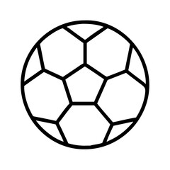 soccer ball icon, soccer ball line art - simple line art of soccer ball, perfect for soccer ball logos and icons