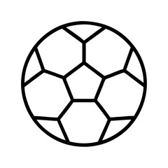 Fototapeta premium soccer ball icon, soccer ball line art - simple line art of soccer ball, perfect for soccer ball logos and icons