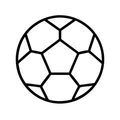 soccer ball icon, soccer ball line art - simple line art of soccer ball, perfect for soccer ball logos and icons