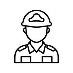soldier icon, soldier line art - simple line art of soldier, perfect for soldier logos and icons