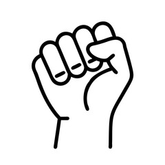 solidarity fist icon, solidarity fist line art - simple line art of solidarity fist, perfect for solidarity fist logos and icons