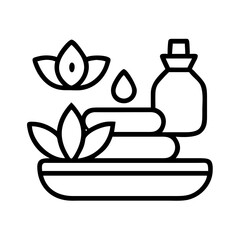 spa icon, spa line art - simple line art of spa, perfect for spa logos and icons