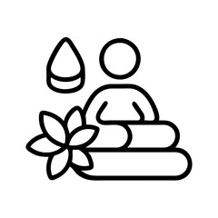 spa treatment icon, spa treatment line art - simple line art of spa treatment, perfect for spa treatment logos and icons
