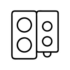 speakers icon, speakers line art - simple line art of speakers, perfect for speakers logos and icons