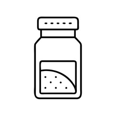 spice jar icon, spice jar line art - simple line art of spice jar, perfect for spice jar logos and icons