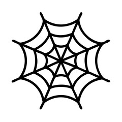 Naklejka premium spider web icon, spider web line art - simple line art of spider web, perfect for spider web logos and icons
