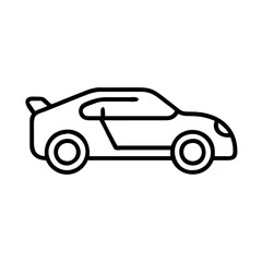 sports car icon, sports car line art - simple line art of sports car, perfect for sports car logos and icons