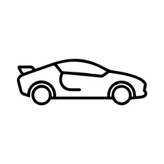 sports car icon, sports car line art - simple line art of sports car, perfect for sports car logos and icons